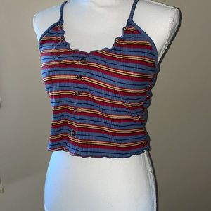 XL stripped crop top by cotton candy couture